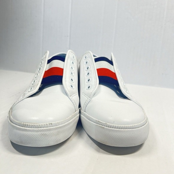 Tommy Hilfiger Women's 8 Twanni White Leather Preppy Sporty Nautical‎ - Picture 2 of 12